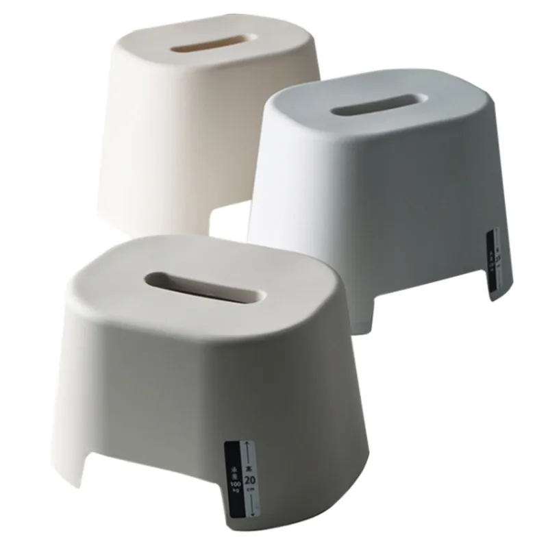 2Size Nordic Bathroom Bath Shower Chair Kid Furniture Thicken Round Shoe Seat Non Slip Disabled Toilet Stool Girl Boy Birth Gift