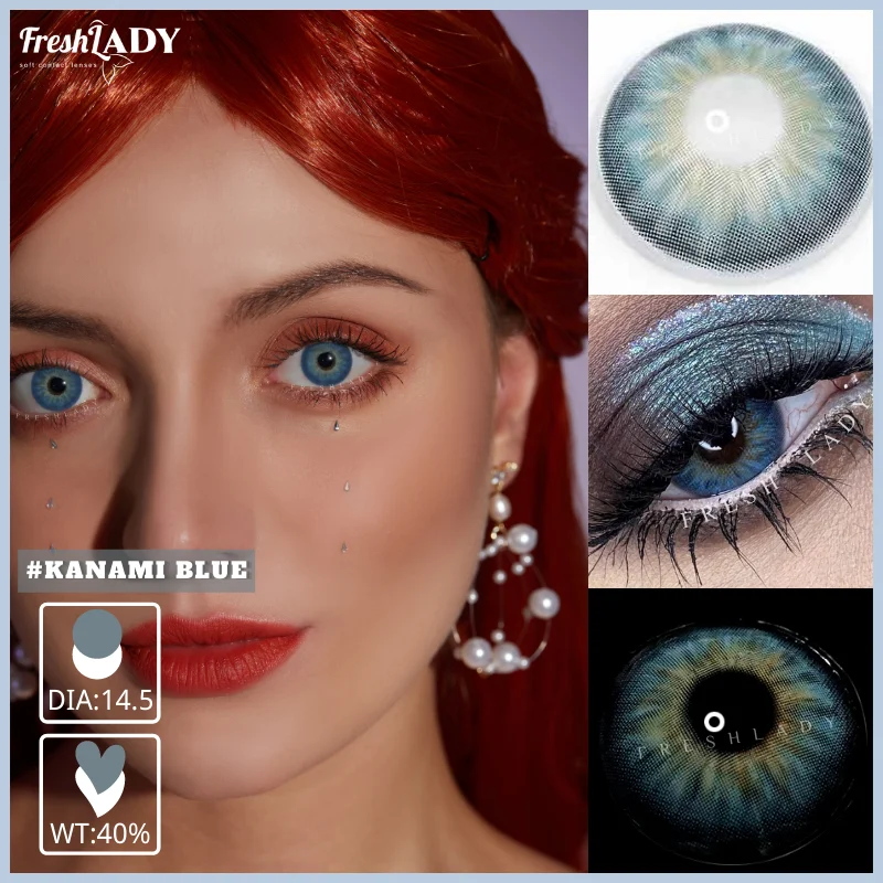 Tanio Freshlady 1 para kolorowe soczewki kontaktowe do oczu brązowe sklep