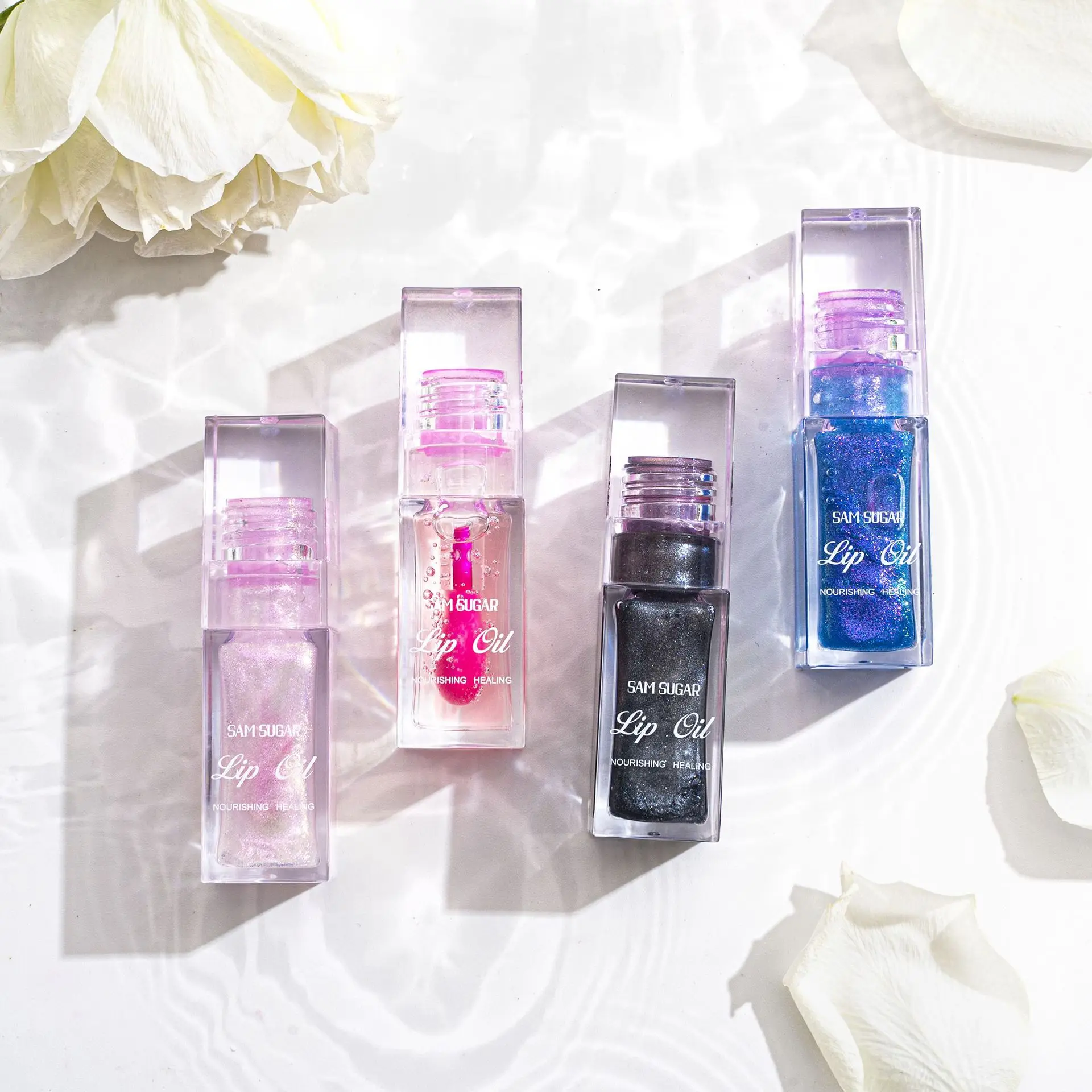 Lip oil Lip makeup warm change lip oil shiny pearl long-lasting moisturizing color changing lip glaze gloss