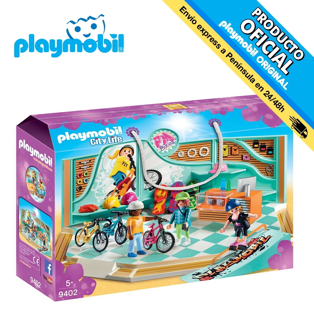Playmobil bicycle and skate shop, 9402, original, toys, boys, girls, gifts, collector, figures, dolls, shop, with box, man, woman, official license _ - AliExpress