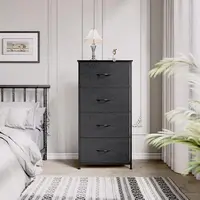 4 - Drawer Fabric Storage Tower. Organizer Unit for Bedroom, Living Room, Hallway, Closets. Features Sturdy Steel Frame 2