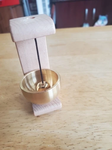 Magnetic Walnut Wood Doorbell with Wind Chimes photo review