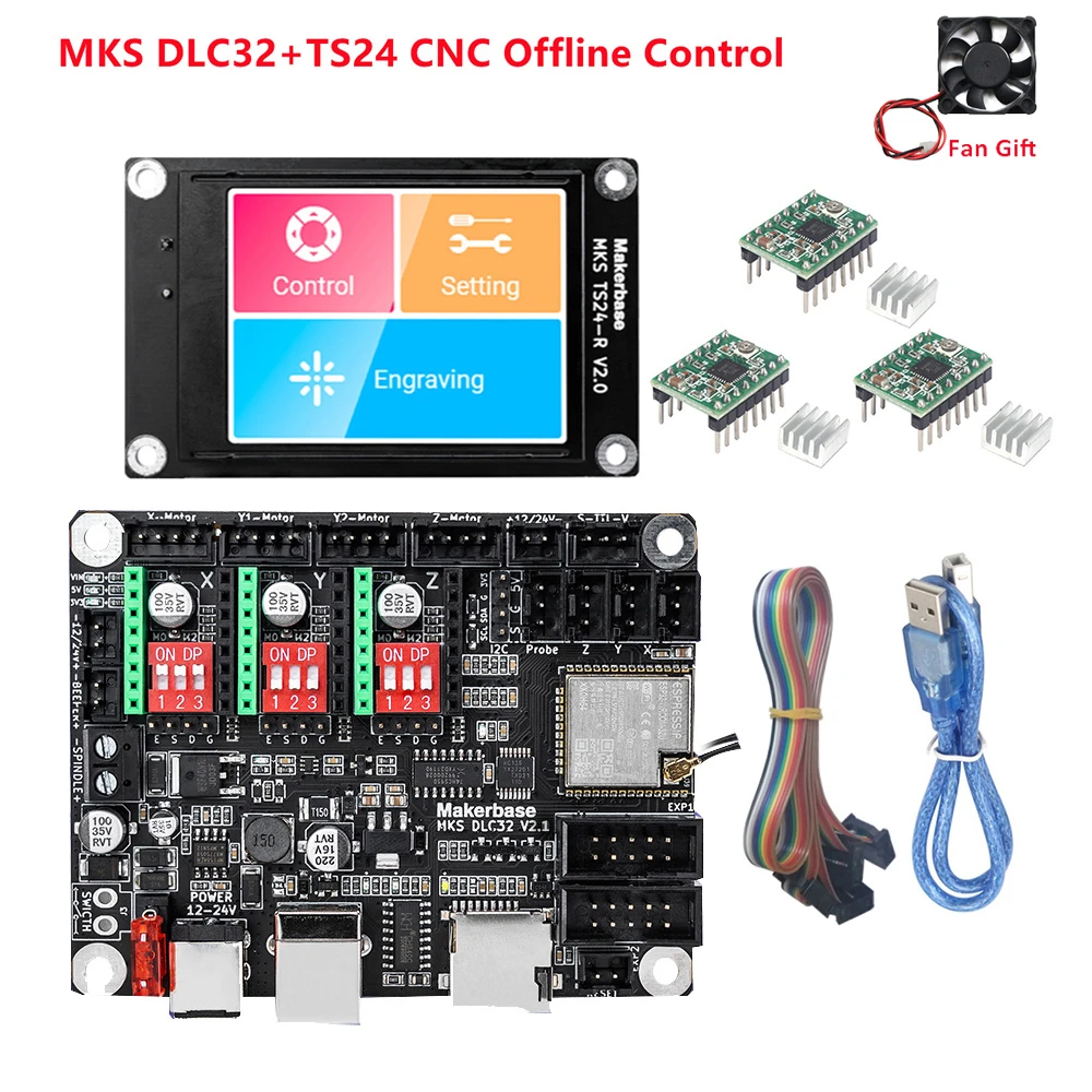 Controller Offline MKS DLC32 Per Stampanti 3D E Laser - WiFi, ESP32, Compatibile Con GRBL E LightBurn - Foto 4