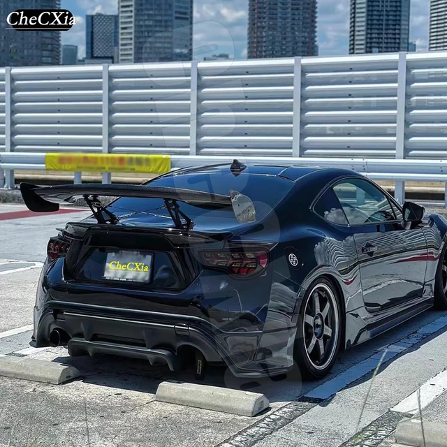 Spoiler Wings For Toyota GT GR 86 Subaru BRZ 2012-2024 Glossy Black Carbon Fiber Look ABS Universal Rear Wing Car Accessories 1