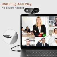 Null 2K/4K HD Mini Webcam for pc Webcam 4k camera de segurança wifi  Supports Laptop Desktop Computer Suitable For Live Video - Image 2