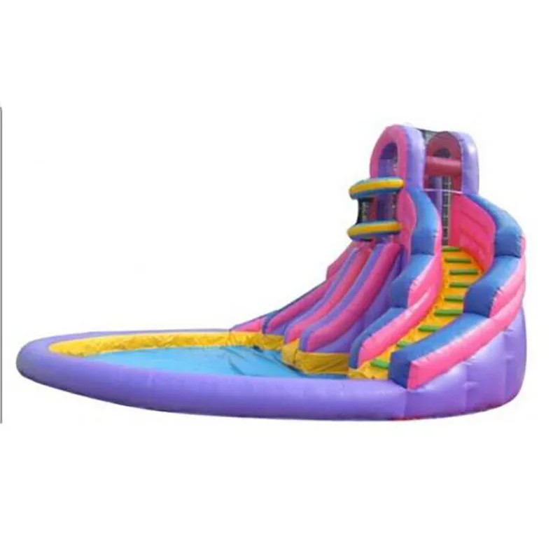 

3 in1 inflatable fun water slide inflatable pool slides with basketball hoop