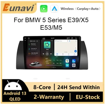 Radio Android Auto Eunavi de 9 pulgadas para BMW Serie 5 E39 1995-2003 E53 X5 M5, Carplay, 4G, GPS, sistema multimedia inteligente para automóvil 1