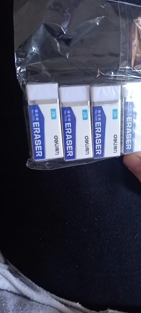 Deli 5/10 Uds 2B borrador limpio y libre de desorden examen de estudiante boceto de oficina borrador suave para niños suministros de corrección lápiz de goma photo review