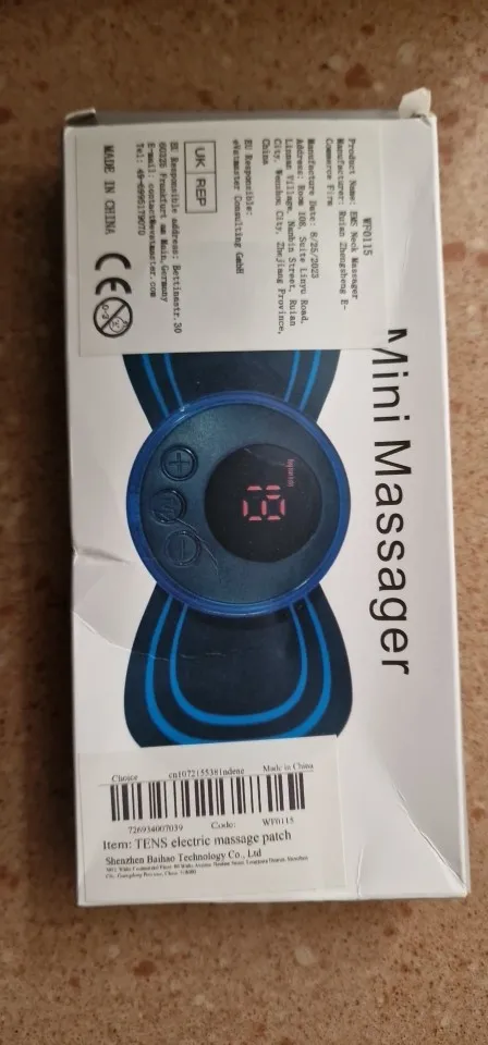 Tragbares EMS Nackenmassagegerät - Muskelstimulator für Nacken- und Rückenschmerzlinderung photo review