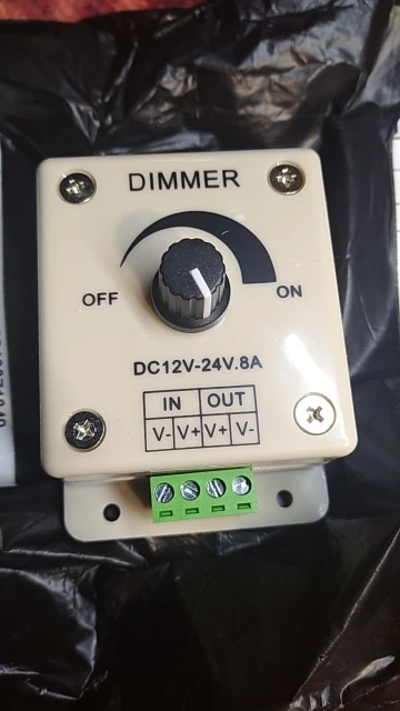 White LED Dimmer Adjustable Brightness Led Strip Controller Switch photo review