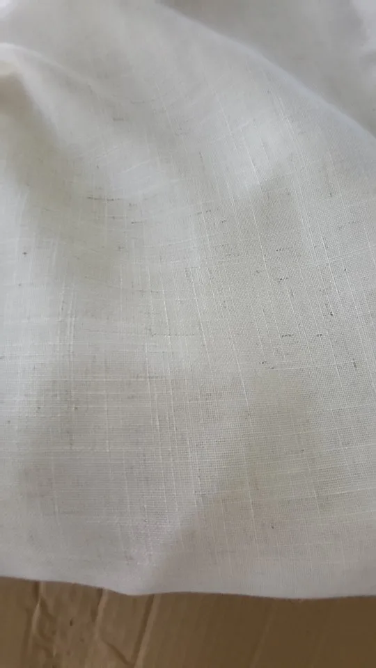 Modern Decorative Linen Solid Home Linen White Sheer European Style Window Curtains Rod Pocket Grommet photo review