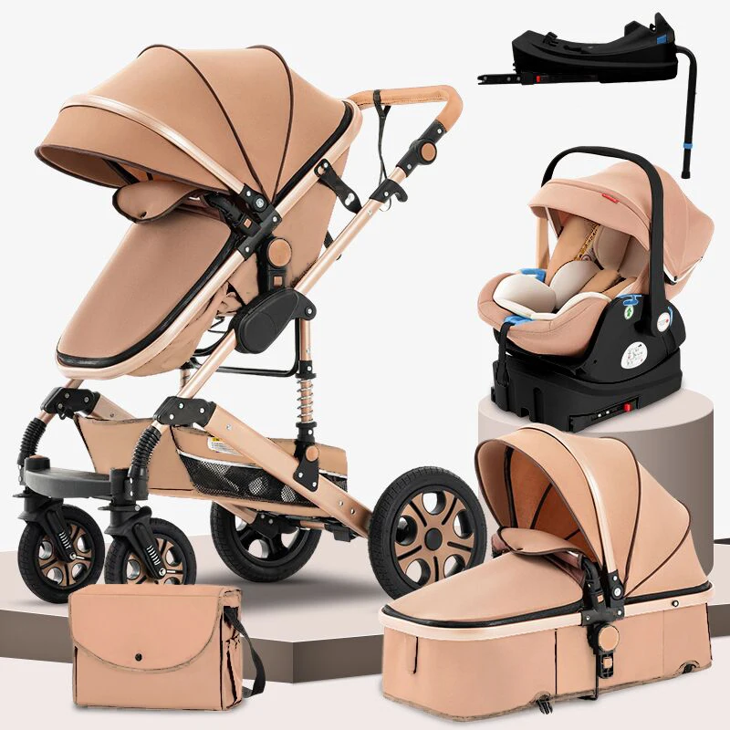3 in 1 Baby Stroller Baby Travel System Baby Carriage 3in1 with Isofix Base Foldable Newborn Pram Reversible Standard Stroller baby stroller