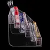 1-7 Tier Acrylic Pen Holder Stationery Store Storage Brush Case Display Stand Desktop Writing Pot Clear Writing Pencil Organiser 6