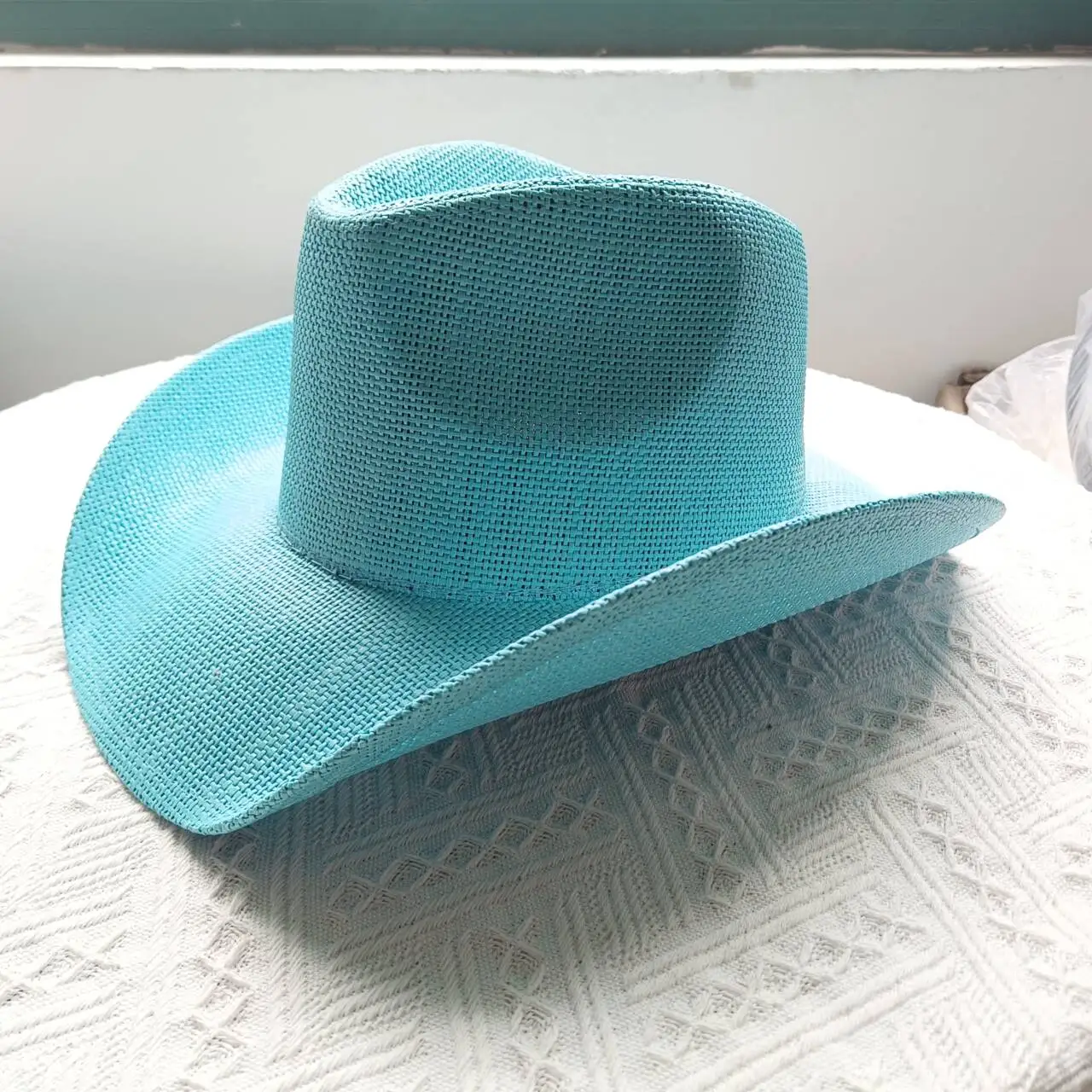 Cowboy Hats Cowgirl Hats Cowboy Hat Summer Lake Blue Cowboy Hat Unisex Retro Elegant Straw Jazz Top Cowboy Panama Travel Beach