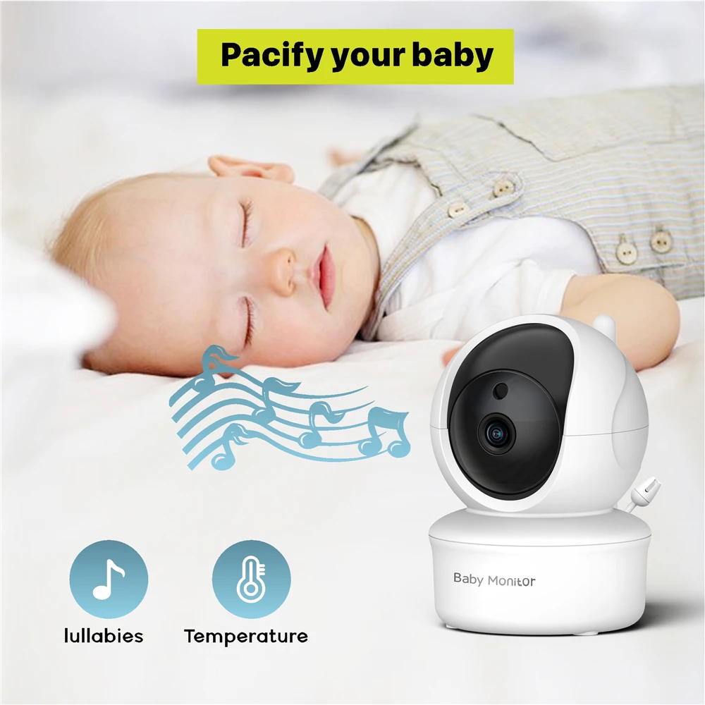 HelloBaby Bebé Monitor Vigilabebés con Cámara y Audio, Pantalla IPS LCD  Video Baby Monitor sin WiFi visión Nocturna por Infrarrojos, Temperatura, 8  Idiomas, canción de Cuna, Audio bidireccional : : Bebé