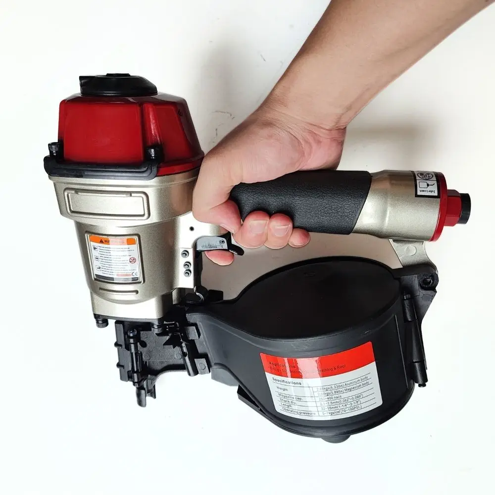 MAX Design CN55 Roofing Coil Nailer Heavy Duty Professional Industrial Air Coil Nailer For Pallets Fences pneumatic nail gun 6