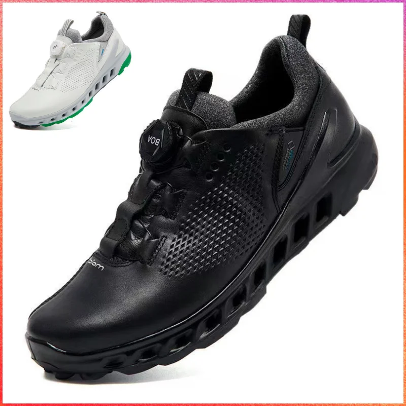 2022 Men Genuine Leather Golf Shoes Outdoor Waterproof Antislip Golf