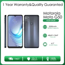 Motorola G50 XT2137 Original Unlocked 64/128GB 4GB RAM 48MP Camera 5000mAh Battery Cell Phone With Free Shipping