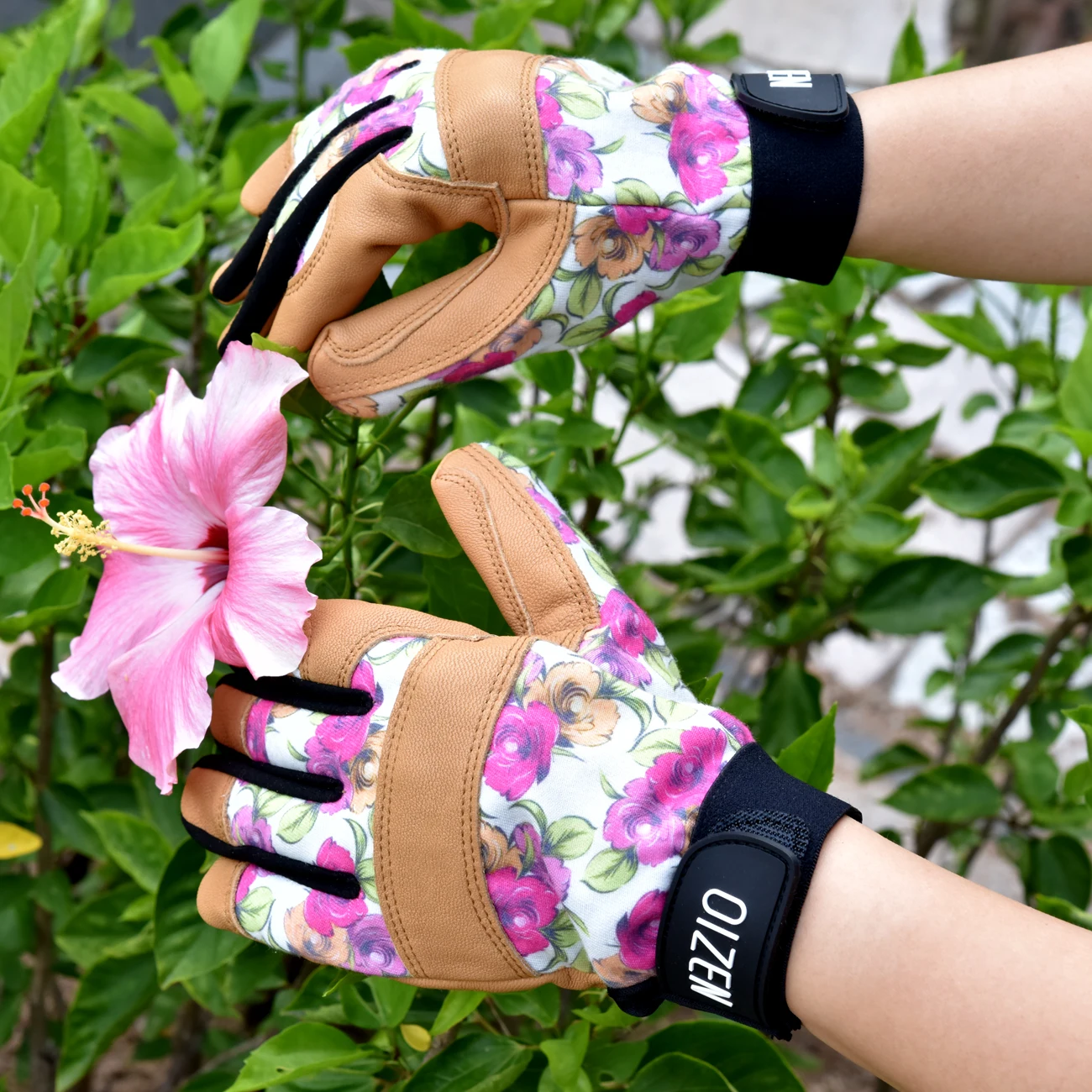 

1 Pair Goatskin Leather Garden Gloves for Women Thorn Proof Working Gardening Gloves for Weeding Digging Planting Rose Flower