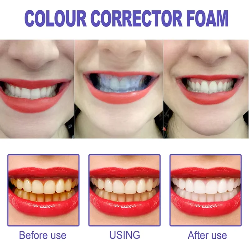 V34 Teeth Whitening Mousse Toothpaste Remove Plaque Stains Cleaning Oral Hygiene Bleaching Dental Tools Fresh Breath Tooth Care teeth whitening product teeth whitening essence teeth health product
