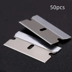 Industrial - Grade Single Blade Razor Blades for Unpacking and Scraping - Durable Metal Construction (50pcs)