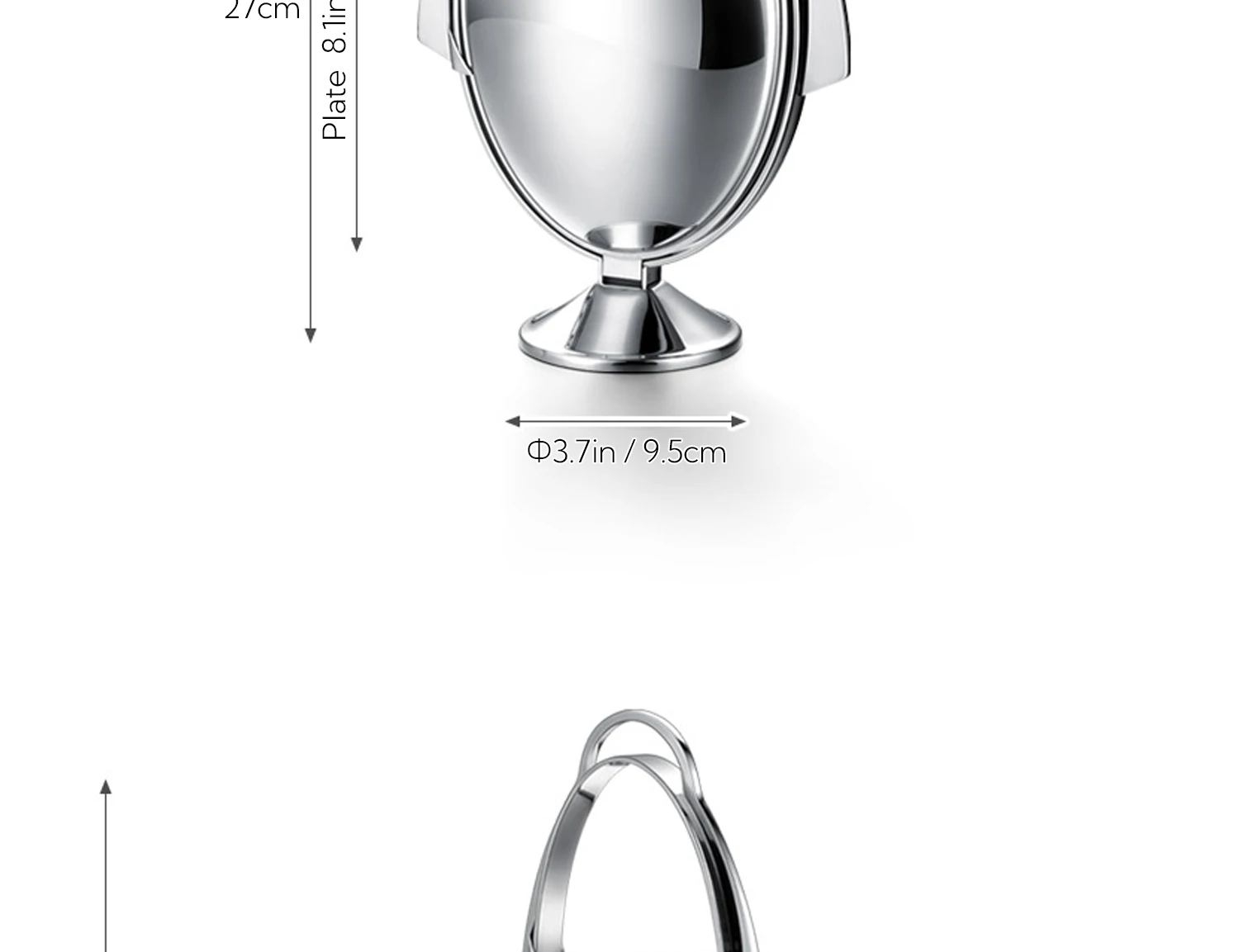 Description Picture 5 of itemNordic Stainless Steel Folding Tiered Serving Tray 3 Tiered Dessert Stand with Handle Snack Plate for Home decor Hotel Party