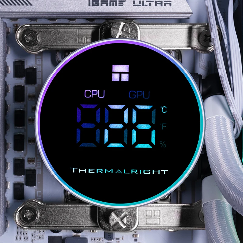 THERMALRIGHT FROZEN MAGIC DIGITAL ARGB V2 Integrated Digital Display Water Cooling Radiator, Wireless Splicing Fan LGA1851 AM5 - Image 5