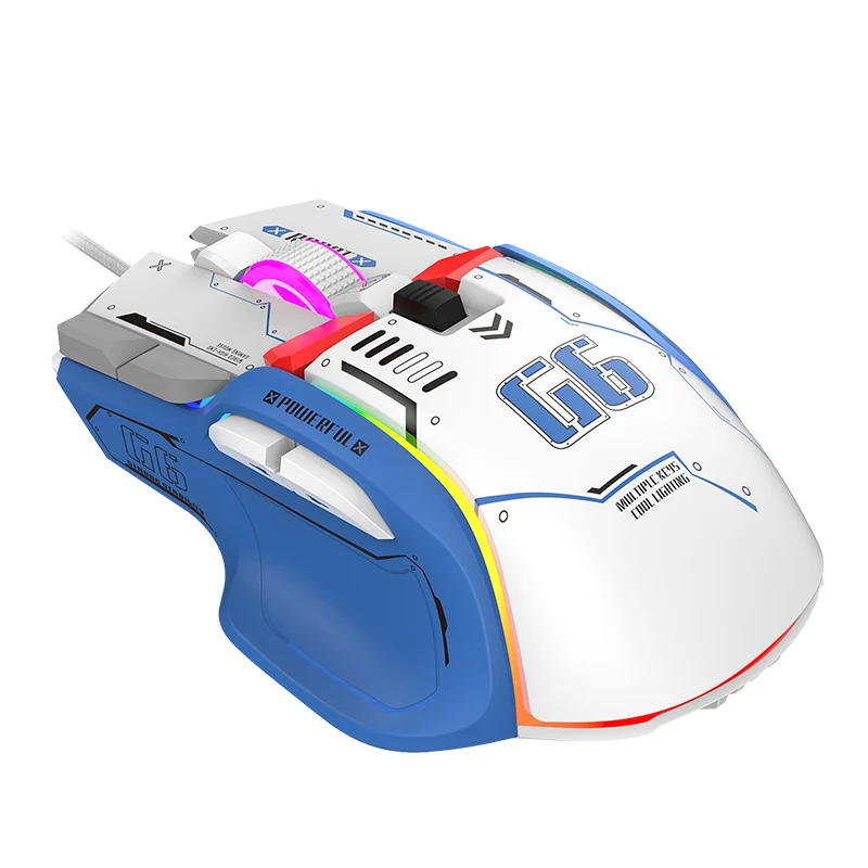 RGB Gamer Ergonômico 10 Botão 4000-12800DPI LED Jogo Para PC Laptop