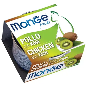 Monge Fruit Gatto, Tonno Pollo e Frutta Lattina 80gr - Pollo con Kiwi