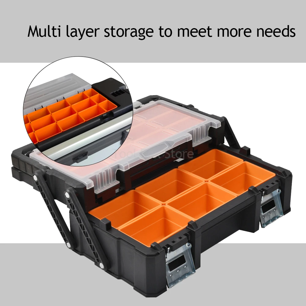 DOITOOL 2pcs Parts box screw box Screw Storage Organizer Component Toolbox  Tool Classification Case Tool Case automotive tools Screw Toolbox  High-density polyethylene car components 