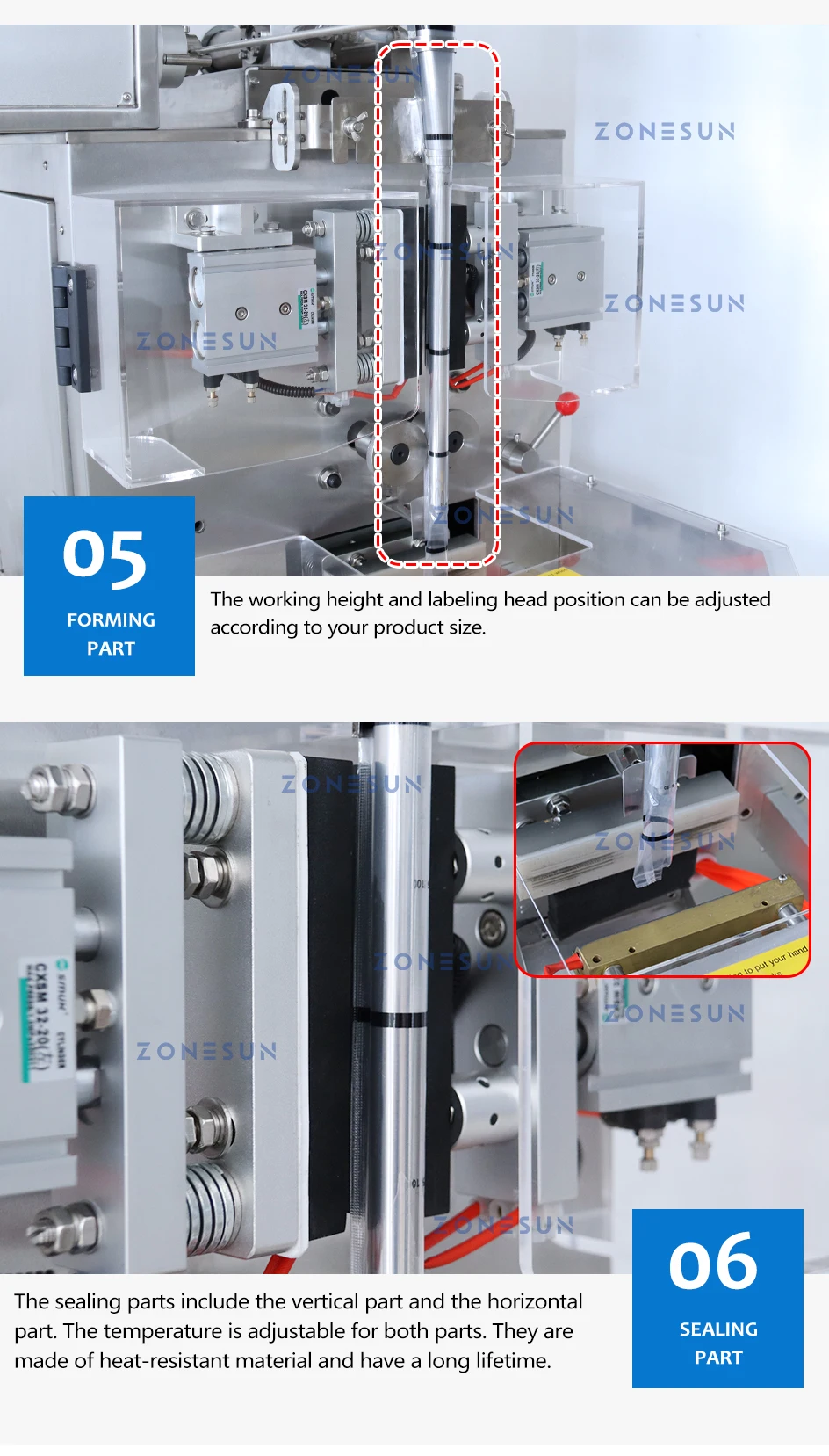 ZONESUN Automatic Paste Liquid Packaging Machine Ketchup Honey Stick Oil Vinegar Water Sachet Sealing Filling ZS-S100