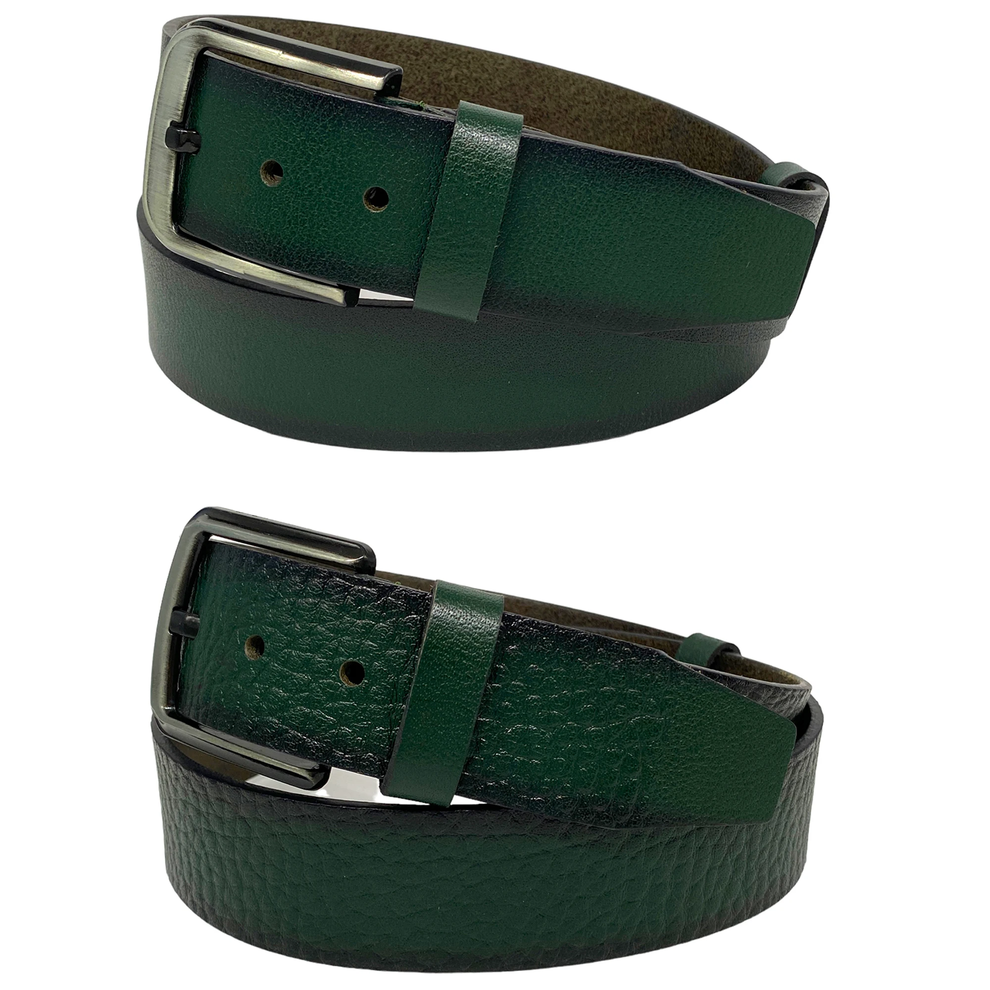 

Ремень мужской из натуральной кожи, бесшовный из денима, для джинсов, шириной 4 см, повседневная одежда, зеленый