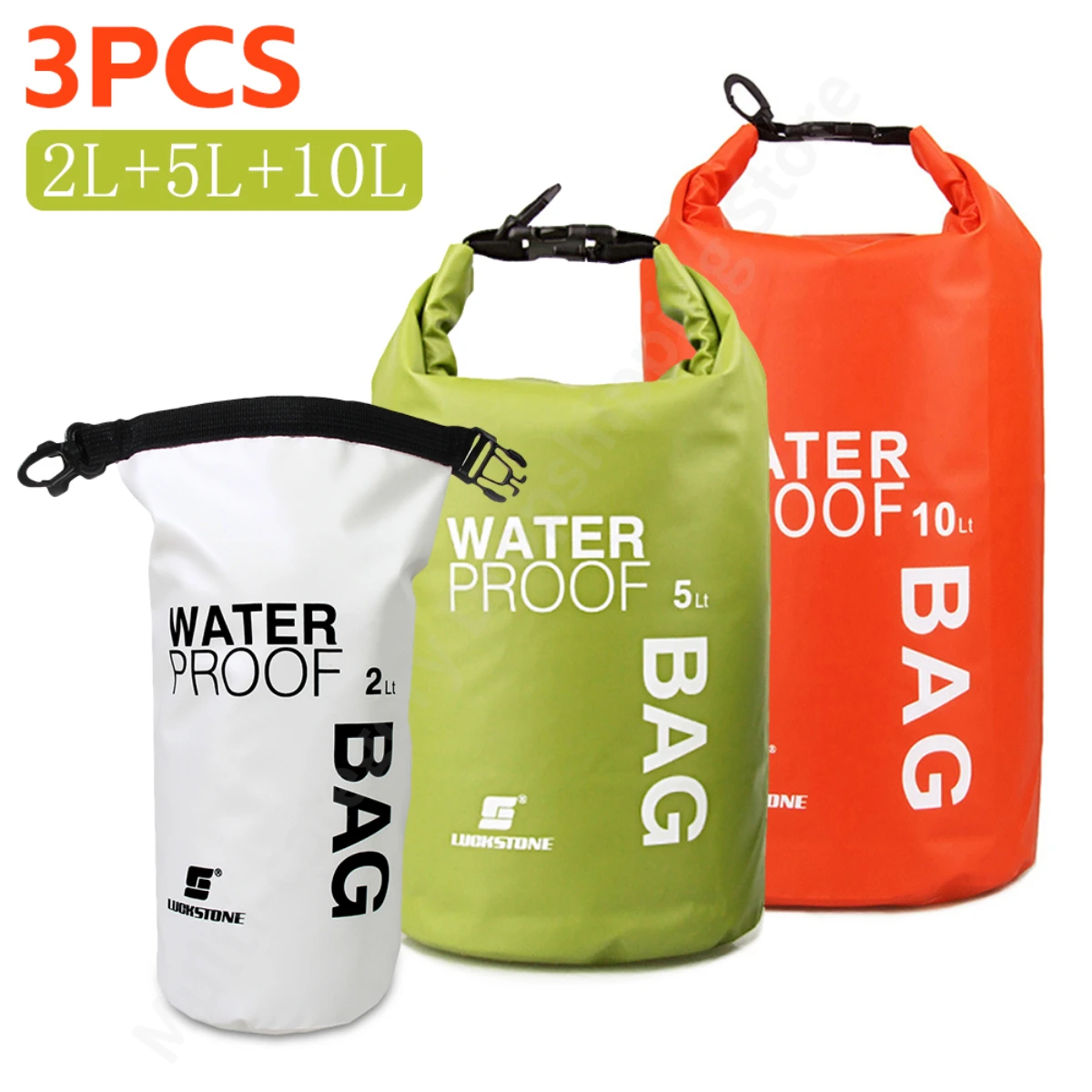 2/5/10L Waterproof Dry Bag for Rafting Kayaking