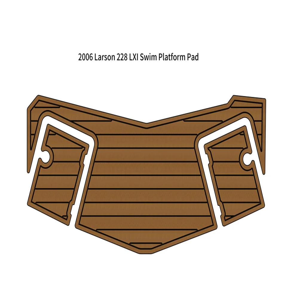 

Custom-fit EVA Foam Teak Deck Floor Mat for 2006 Larson 228 LXI Swim Platform - Self-Adhesive
