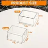 Set of 2 Stackable Acrylic Storage Drawers. Under - Cabinet Pull - out Drawers. 4.4'' Tall Clear Plastic Organizer Bins for Make 2