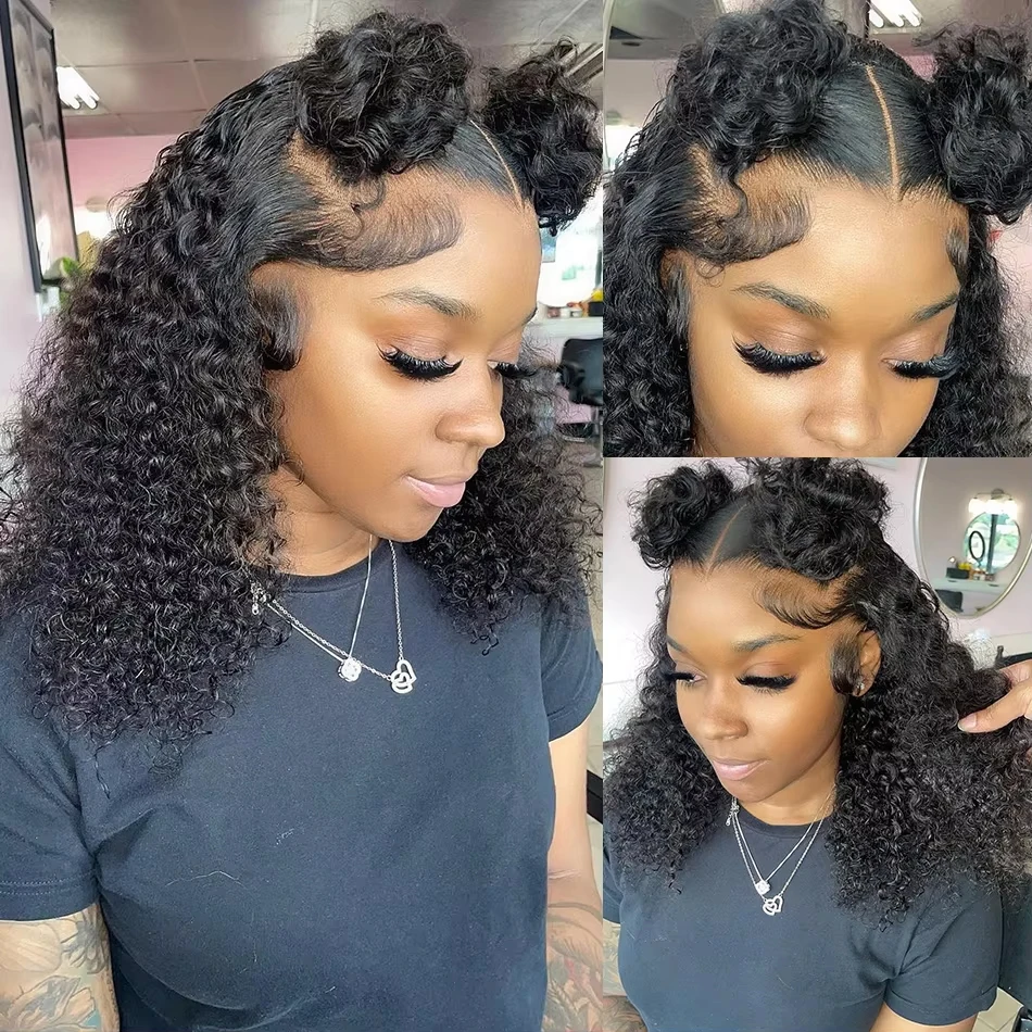 Vietnam Short Curly Bob Wig Human Hair 13x4 Lace Front Wig 250 Density 4x4 Lace Closure Deep Wave Short Human Hair For Women