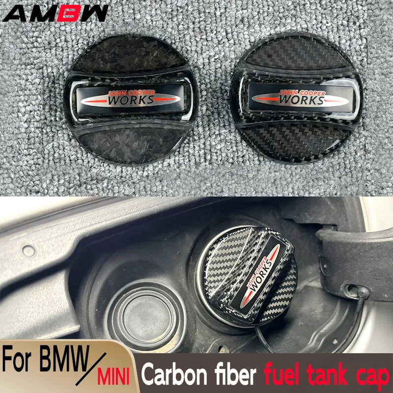 

Carbon Fiber Car accessories JCW For Mini Cooper S F54 F55 F56 F57 F60 R60 R55 R56 Fuel Tank Cap Fuel Fill Cap Cover