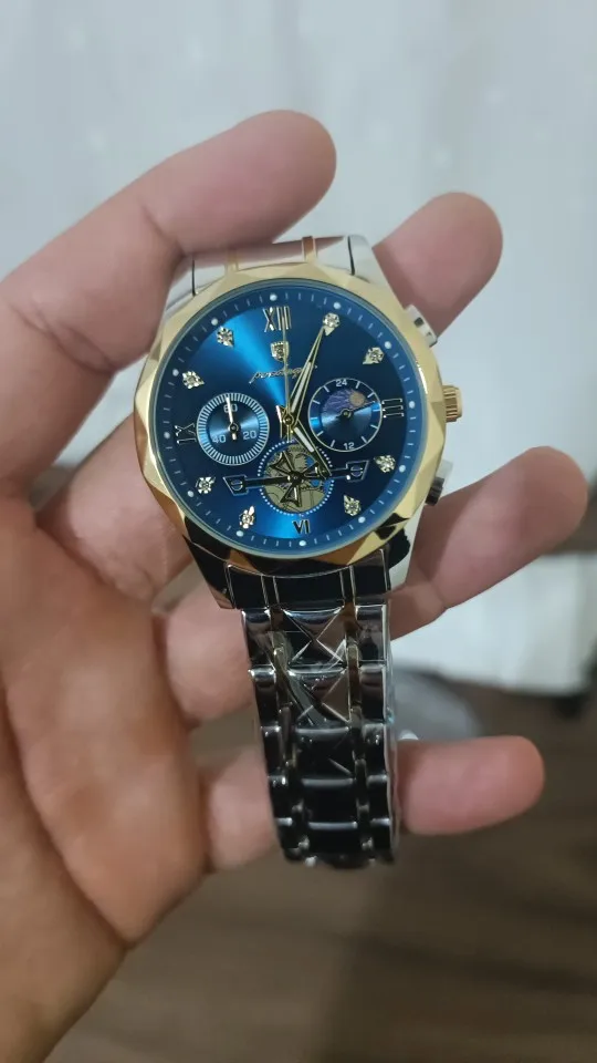 POEDAGAR Luxury Man Wristwatch Waterproof Luminous Chronograph photo review