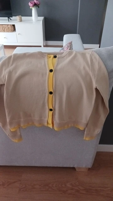 Women's Patchwork Cropped Knit Cardigan photo review