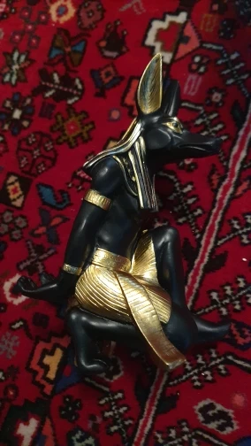 Divine Guardian: Resin Anubis Wine Rack for Unique Home Decor photo review