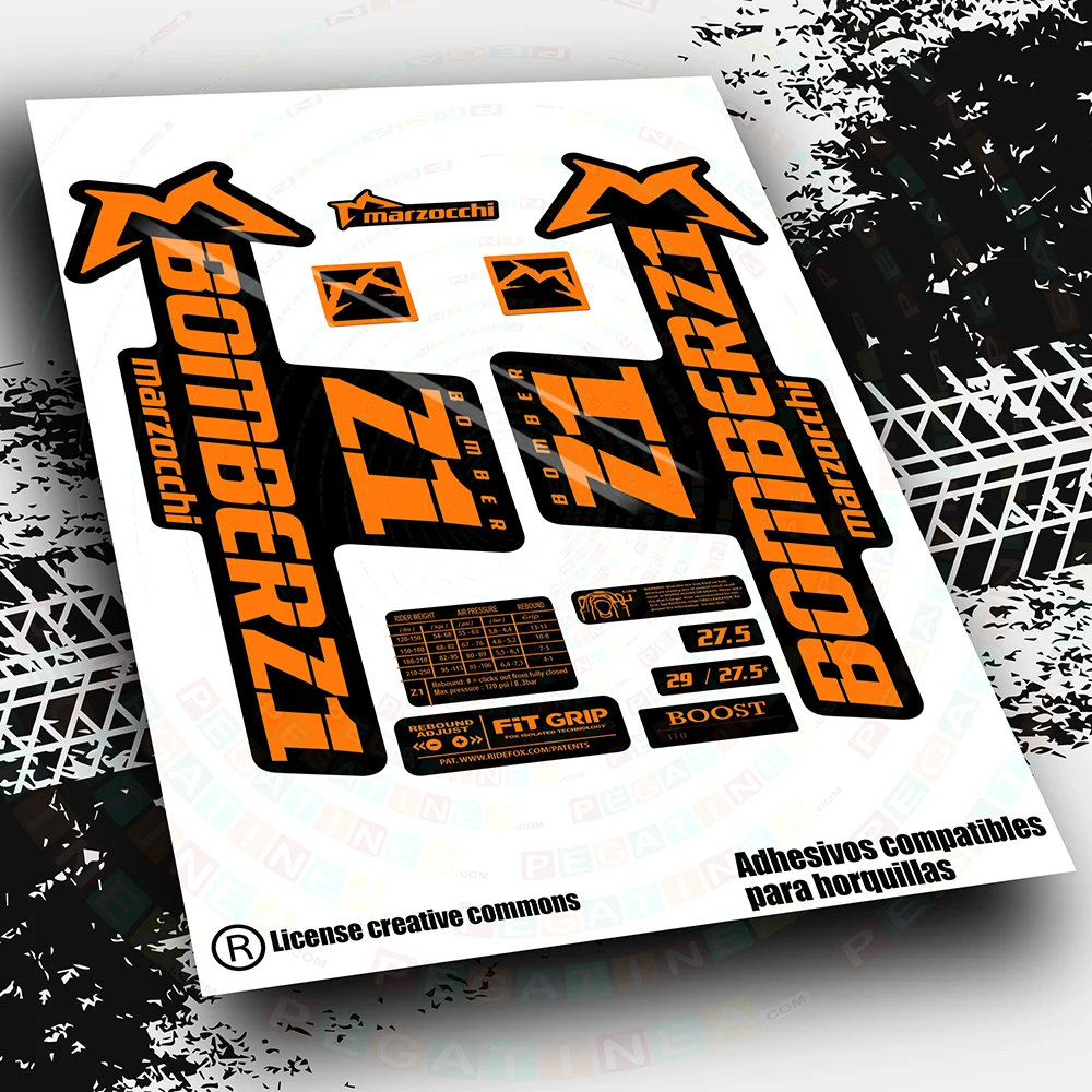Marzocchi Bomber Z1 Wp541 Adesivi Decalcomanie Aufkleber Autocochillant Forchette
