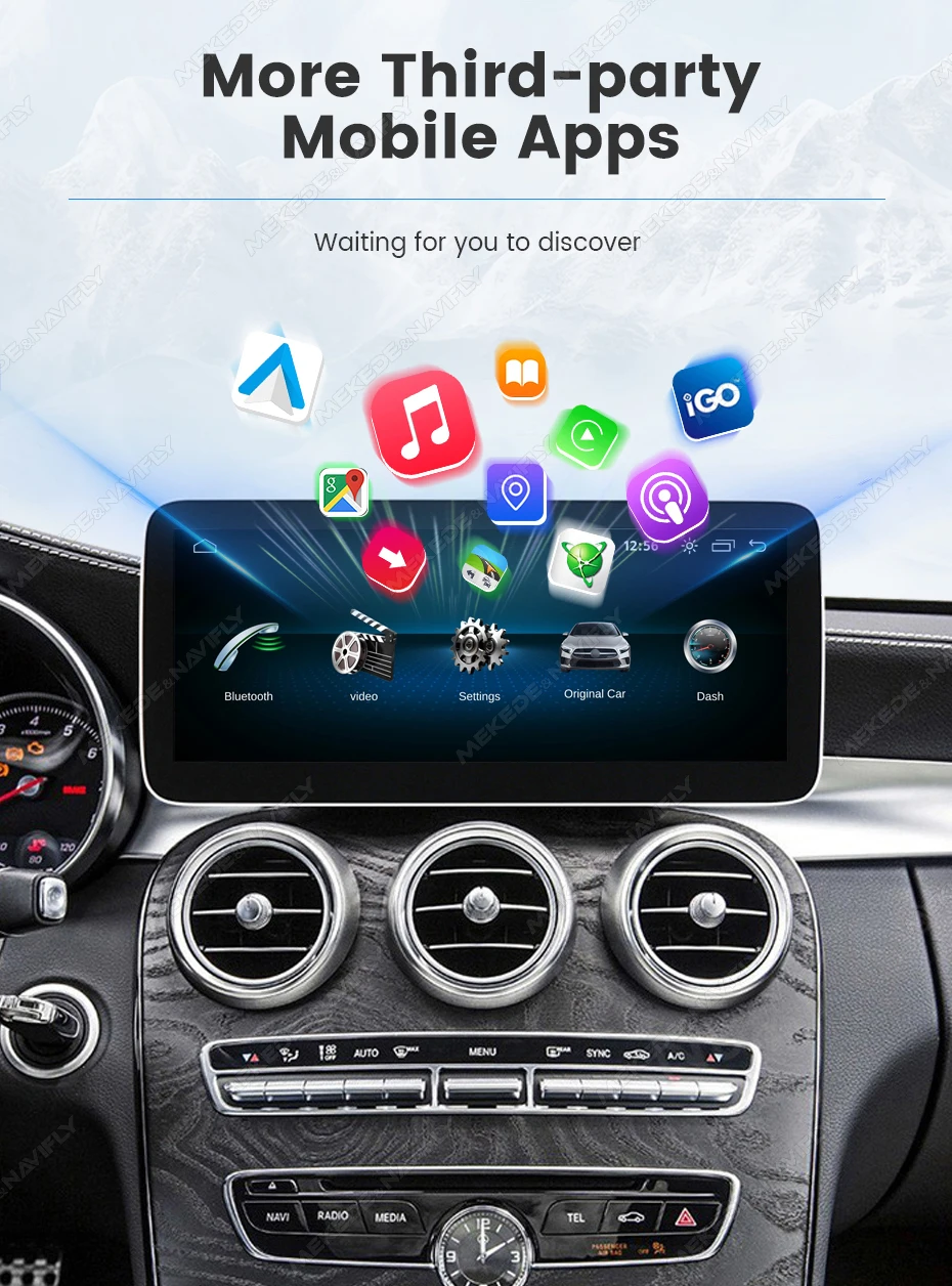 MEKEDE Linux Carplay Bildschirm Android Auto für Mercedes Benz W205 GLC A C V Klasse W447 CLA GLA 2015-2019 als Radio-Multimedia-System – Detail 10