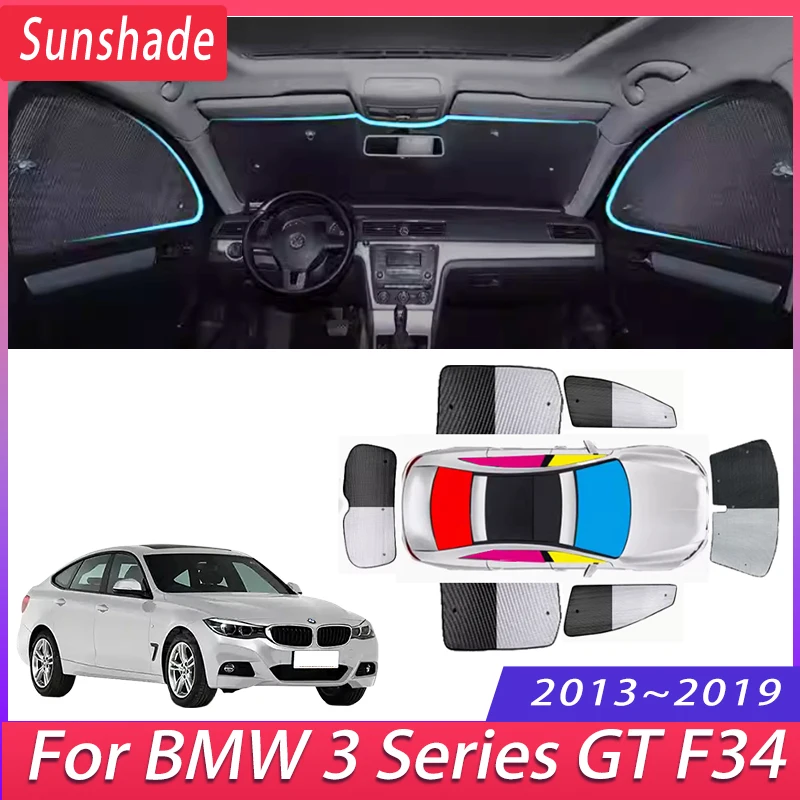 Car Sunshade For BMW 3 Series GT F34 2013~ 2014 Auto Heat Insulation Sun Protection Sunshade Windshield Visor Accessories