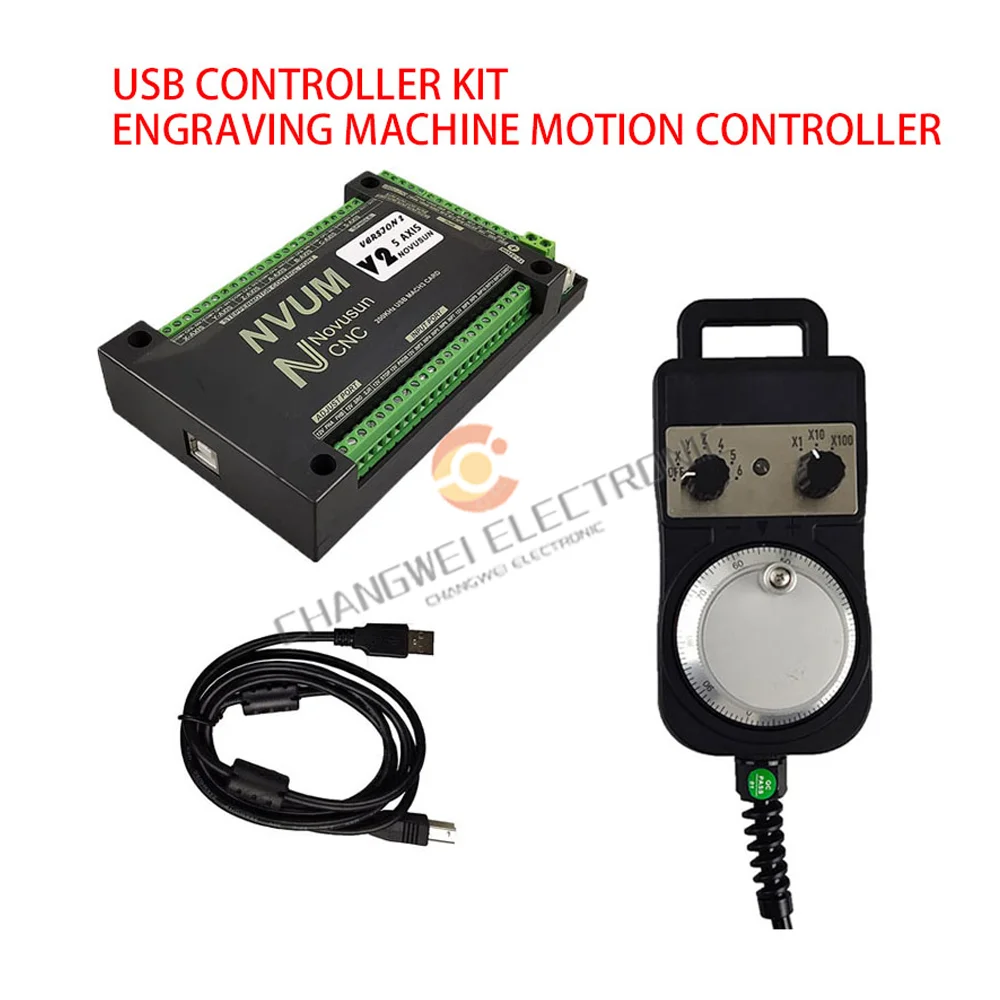

Mach3 Motion Control System NVUM V2.1 NC Controller Kit NVUM V2.1 3/4/5/6 Axis Control Card And Handwheel For Engraving Machines