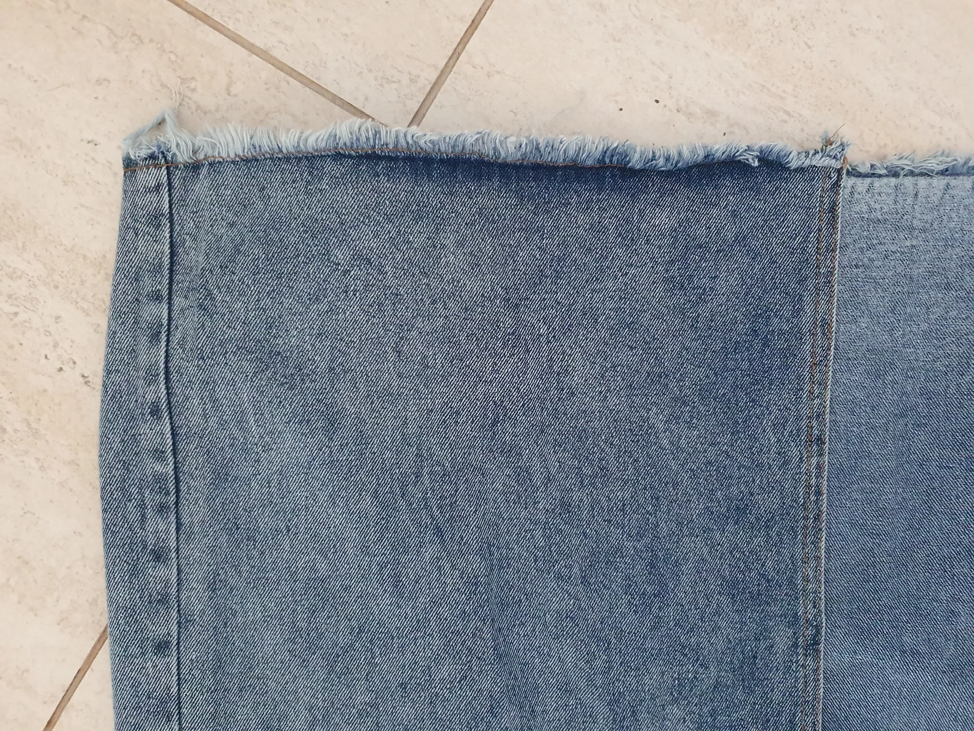 Casual High Waist Irregular Split Jeans Skirt photo review