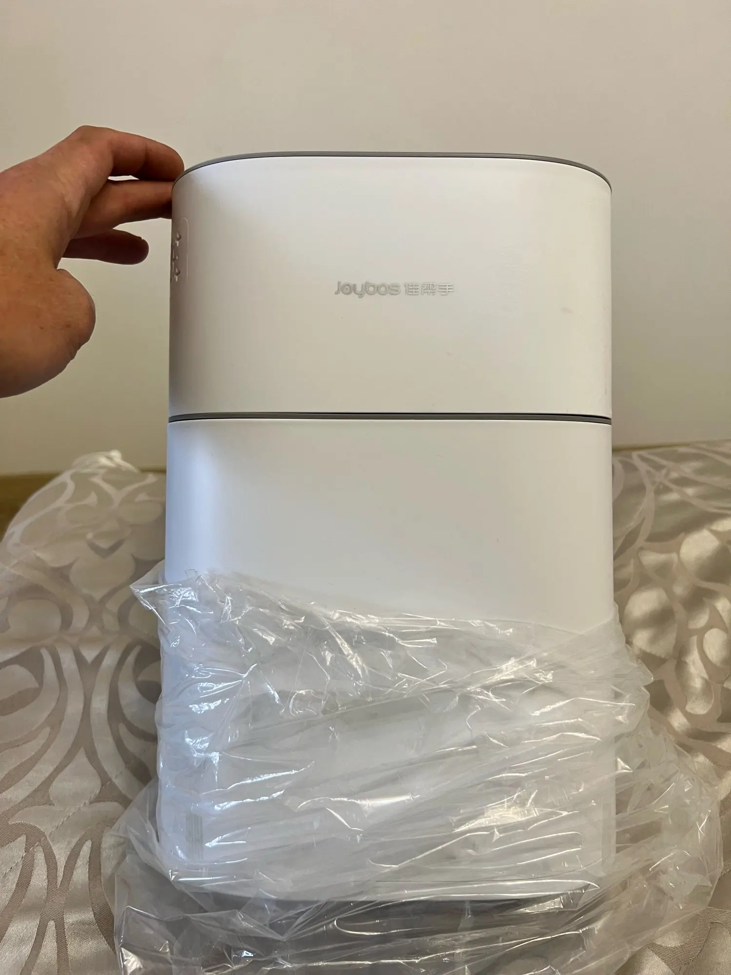 Bathroom Trash Can White 14L Smart Trash Can photo review