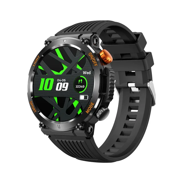 HT17 Smart Watch Men With Led Flash Light Compass Health tracker BlueTooth Call 450mAh Battery Smartwatch For Men Solid Outdoor