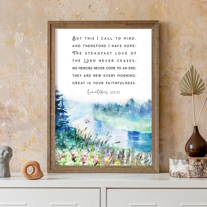 Lamentations 3:23 Wall Art Canvas 3