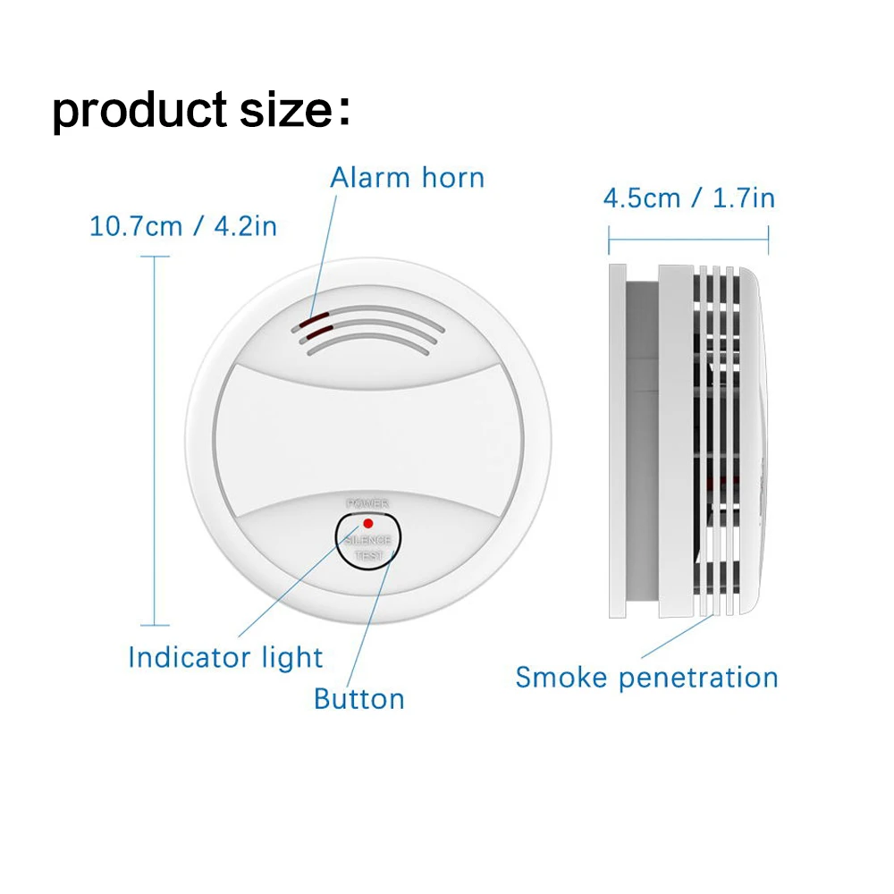 Independent Smoke Detector Sensor Fire Alarm Home Security System Firefighters Work With Tuya WiFi Smoke Alarm Fire Protection - 6