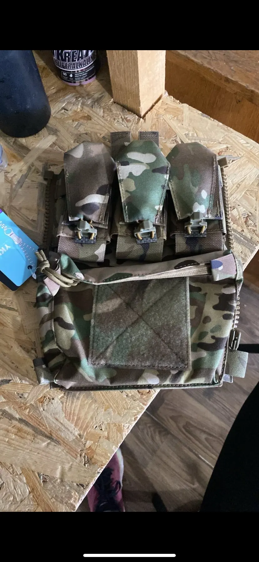 Assault Adapt Banger Back Panel Zip On Rear Pack Tactical Vest FCPC V5 Plate Carrier Accessories Bag GP Pouch Multitools Pocket